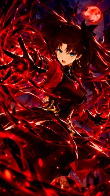 Rin Tohsaka Casting Supreme — Dare to Standing in Her Way!? · Made with Prism · Eye Detailed · Upscaled · High Quality · Reference Image · Multi-Reference